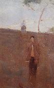 Figures on a hillside,twilight Arthur streeton